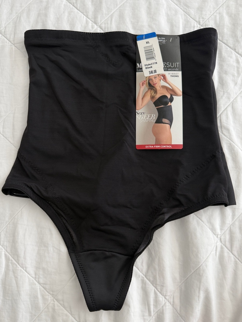 Miraclesuit Black High-Waist Shaping Thong - NWT
